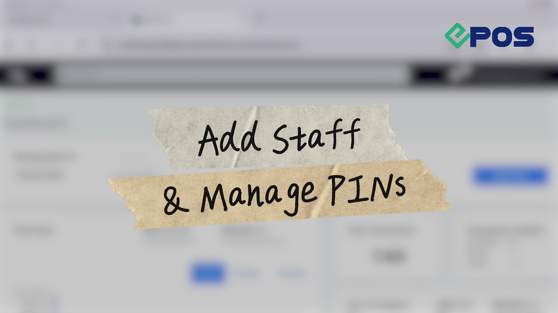 Add Staff & Manage PINs