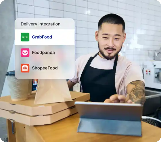 Delivery Integration – GrabFood, Foodpanda, ShopeeFood