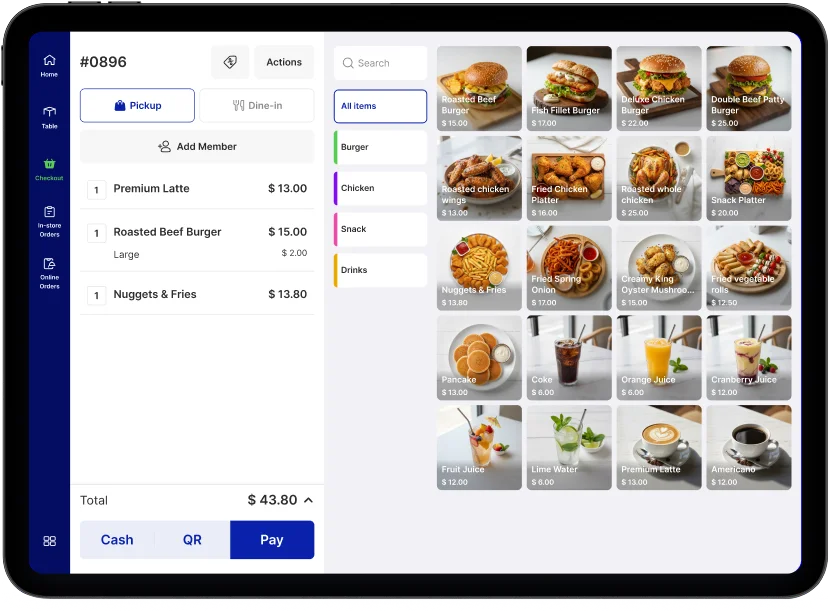 POS Ordering Screen