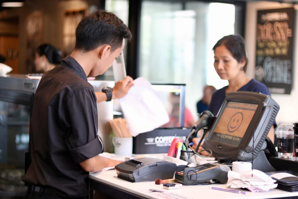 pos system on counter